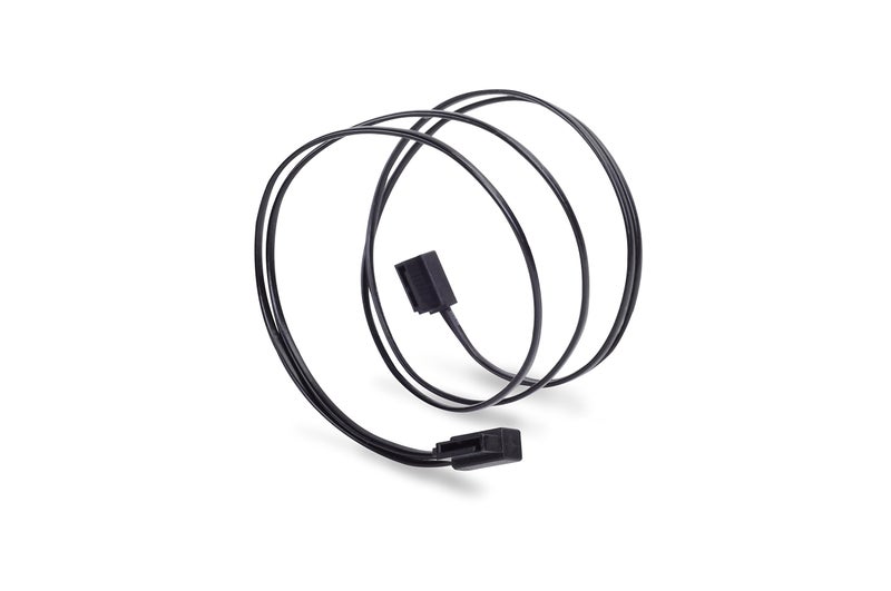 SilverStone Technology SST-CP11B-500 Ultra Thin 6Gb/s Lateral 90-Degree SATA Cables with Custom Low-Profile Connectors (CP11B-500),CP11B-500 - Black 500mm - Image 1